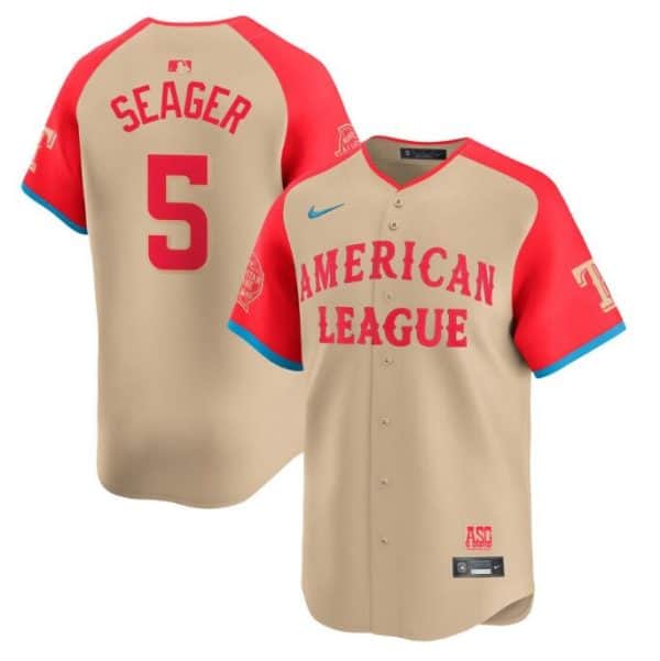 American League #5 Corey Seager Cream 2024 All-Star Limited Stitched Jersey