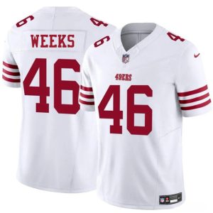 San Francisco 49ers #46 Jon Weeks White 2025 F.U.S.E. Vapor Untouchable Limited Stitched Jersey
