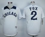 White Sox #2 Nellie Fox White 1976 Turn Back The Clock Stitched Jersey