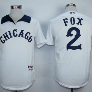 White Sox #2 Nellie Fox White 1976 Turn Back The Clock Stitched Jersey