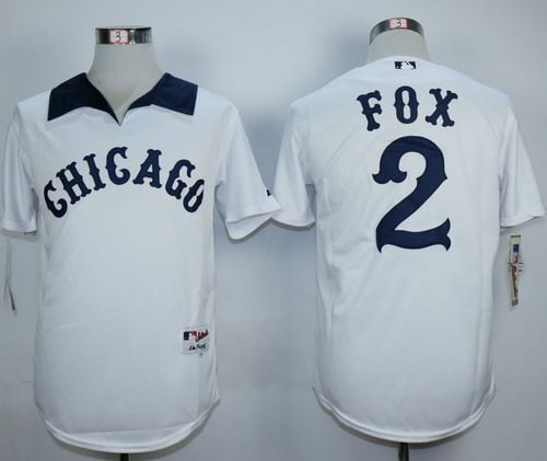 White Sox #2 Nellie Fox White 1976 Turn Back The Clock Stitched Jersey