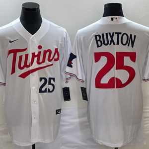 Minnesota Twins #25 Byron Buxton White Cool Base Stitched Jersey