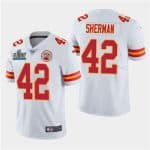 Chiefs #42 Anthony Sherman White Super Bowl LIV Vapor Untouchable Limited Stitched Jersey