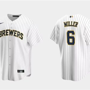 Milwaukee Brewers #6 Owen Miller White Cool Base Stitched Jersey