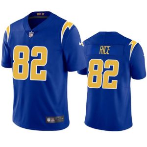 Los Angeles Chargers #82 Brenden Rice Royal 2024 Draft Vapor Limited Stitched Jersey