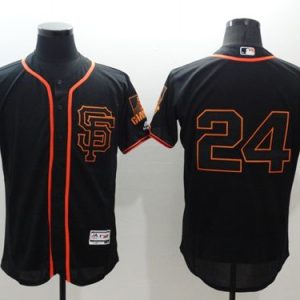 Giants #24 Willie Mays Black Flexbase Authentic Collection Alternate Stitched Jersey