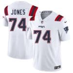 New England Patriots #74 Caleb Jones White 2025 F.U.S.E. Vapor Limited Stitched Jersey