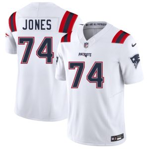 New England Patriots #74 Caleb Jones White 2025 F.U.S.E. Vapor Limited Stitched Jersey