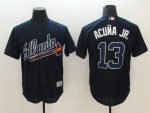 Atlanta Braves #13 Ronald Acuna Jr Navy Flexbase Stitched Jersey
