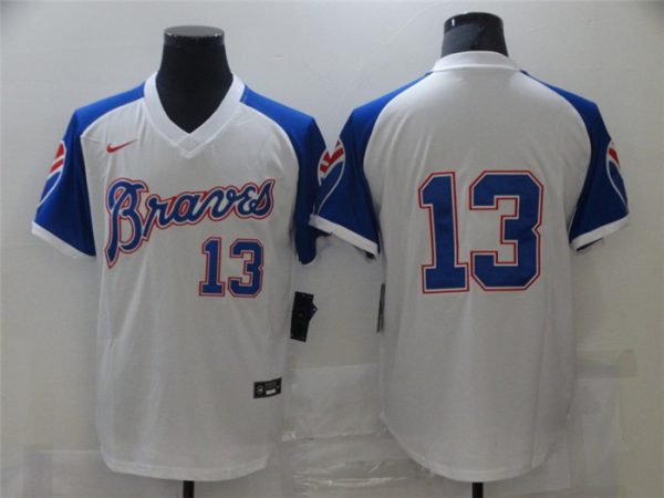 Atlanta Braves #13 Cool Base Stitched Jersey