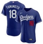 Los Angeles Dodgers #18 Yoshinobu Yamamoto Royal 2023 Flex Base Stitched Jersey