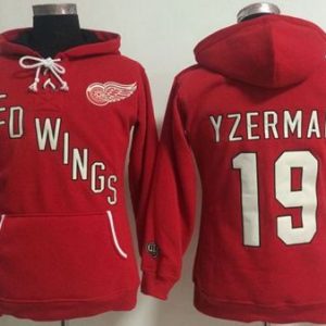 Detroit Red Wings #19 Steve Yzerman Red Old Time Heidi NHL Hoodie