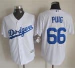 Dodgers #66 Yasiel Puig White New Cool Base Stitched Jersey
