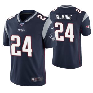 New England Patriots #24 Stephon Gilmore Navy 2019 100th Season Vapor Untouchable Limited Stitched Jersey