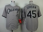 White Sox #45 Michael Jordan Stitched Grey Jersey