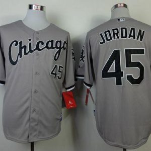 White Sox #45 Michael Jordan Stitched Grey Jersey