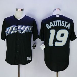 Blue Jays #19 Jose Bautista Black New Cool Base Stitched Jersey