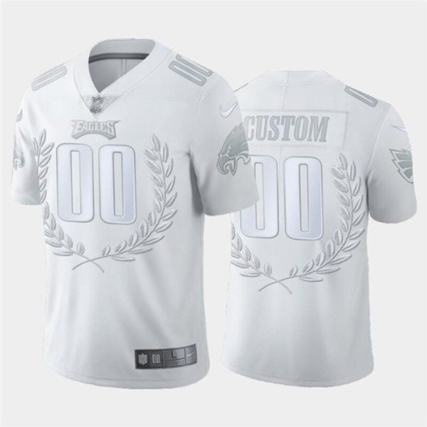 Philadelphia Eagles Customized White MVP Stitched NFLJersey