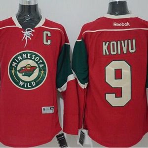 Wild #9 Mikko Koivu Stitched Red Jersey