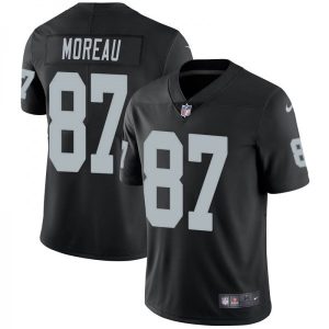 Las Vegas Raiders #87 Foster Moreau Black Vapor Untouchable Limited Stitched Jersey
