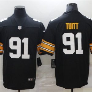 Pittsburgh Steelers #91 Stephon Tuitt Black Vapor Untouchable Limited Stitched Jersey