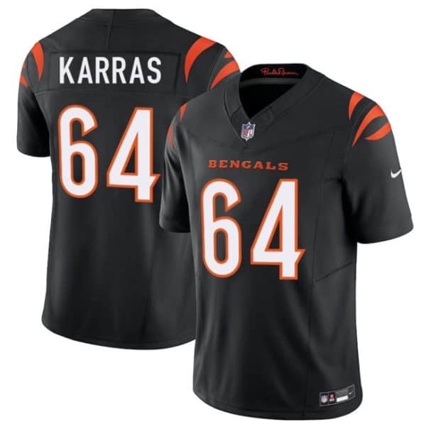 Cincinnati Bengals #64 Ted Karras Black 2025 F.U.S.E. Vapor Untouchable Limited Stitched Jersey