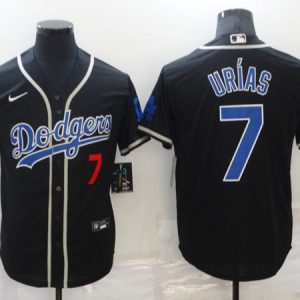 Los Angeles Dodgers #7 Julio Urias Black Cool Base Stitched Baseball Jersey