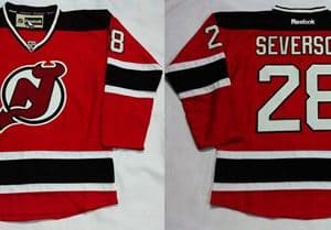 Devils #28 Damon Severson Red Home Stitched Jersey