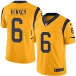 Rams #6 Johnny Hekker Gold Stitched Limited Rush Nike Jersey
