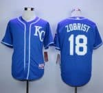 Royals #18 Ben Zobrist Blue Alternate 2 Cool Base Stitched Jersey