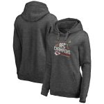 Kansas City Chiefs Heather Charcoal 2019 AFC Champions Trophy Collection Locker Room Crossover V-Neck Pullover Hoodie(Run Small)