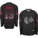 Blackhawks #19 Jonathan Toews Black Accelerator Stitched Jersey