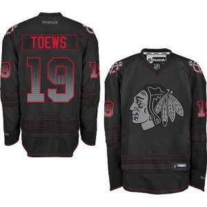 Blackhawks #19 Jonathan Toews Black Accelerator Stitched Jersey