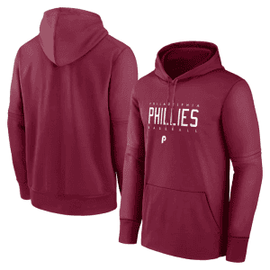 Philadelphia Phillies Burgundy Pregame Performance Pullover Hoodie