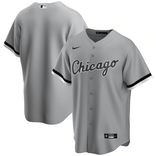 Chicago White Sox Blank Grey Cool Base Stitched Jersey