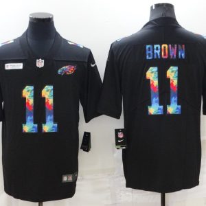 Philadelphia Eagles #11 A. J. Brown Black Crucial Catch Limited Stitched Jersey