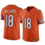 Chicago Bears #18 Caleb Williams Orange 2024 Draft Vapor Stitched Jersey
