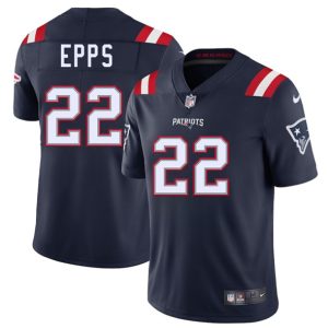New England Patriots #22 Marcus Epps Navy 2025 Vapor Limited Stitched Jersey