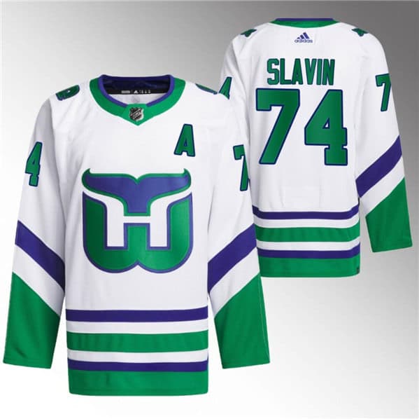 Carolina Hurricanes #74 Jaccob Slavin White 2023 24 Stitched Jersey