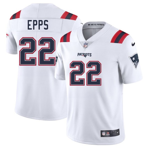 New England Patriots #22 Marcus Epps White 2025 Vapor Limited Stitched Jersey