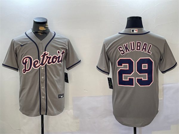 Detroit Tigers #29 Tarik Skubal Grey Cool Base Stitched Jersey