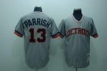 Mitchell And Ness Tigers #13 Lance Parrish Stitched Grey Throwback Jersey