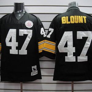 Mitchell Ness Steelers #47 Mel Blount Black Stitched Throwback Jersey