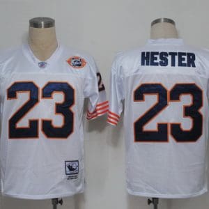 Mitchell And Ness Bears #23 Devin Hester White Big No. Stitched Jersey
