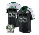 Philadelphia Eagles #55 Brandon Graham Black White 2023 F.U.S.E. With 4-Star C Patch Throwback Vapor Untouchable Limited Stitched Jersey