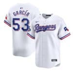 Texas Rangers #53 Adolis Garc¨ªa White 2023 World Series Champions Stitched Jersey