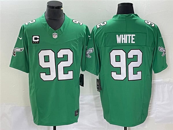 Philadelphia Eagles #92 Reggie White Green 2023 F.U.S.E. With C Patch Vapor Untouchable Stitched Jersey