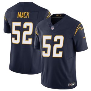 Los Angeles Chargers #52 Khalil Mack Navy 2025 F.U.S.E Vapor Limited Stitched Jersey