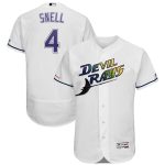 Tampa Bay Rays #4 Blake Snell White Flex Base Stitched Jersey