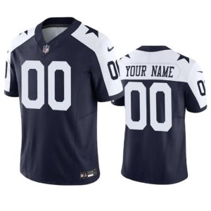Dallas Cowboys Custom Navy 2023 F.U.S.E. Vapor Limited Stitched Jersey